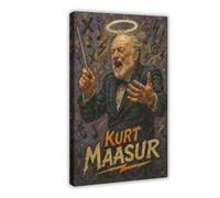 ZYGNBHL Póster de conductor Kurt_Masur para pared, lienzo decorativo para dormitorio, oficina, cocina, marco de regalo, 30,5 x 45,7 cm
