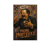 ZYGNBHL Póster de conductor Pierre_Monteux para estética de habitación, lienzo para pared, póster impreso sin marco, 40,6 x 61 cm