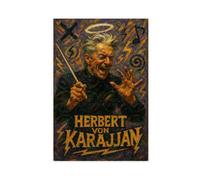 ZYGNBHL Póster de director Herbert Von Karajan para dormitorio, lienzo decorativo deportivo, paisaje, oficina, habitación, regalo, sin marco, 30,5 x 45,7 cm