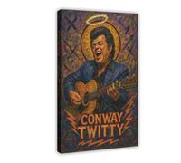 ZYGNBHL Póster de la serie "Heaven Needs Country Music" de Conway_Twitty para dormitorio, decoración de lienzo, paisaje deportivo, oficina, habitación, marco de regalo, 20 x 30 pulgadas