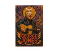 ZYGNBHL Póster de la serie "Heaven Needs Country Music" del cantante George_Jones para dormitorio, decoración de lienzo deportivo, paisaje, oficina, habitación, regalo, sin marco, 20 x 30 pulgadas
