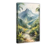 ZYGNBHL Póster de lienzo de Costa Rica | Introducción a la ciudad | Dormitorio | Baño | Oficina | Regalos de decoración de habitación | Marco de 40,6 x 61 cm