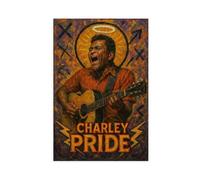 ZYGNBHL Póster de lienzo de la serie "Heaven Needs Country Music" con el cantante Charley_Pride, arte para pared, dormitorio, oficina, habitación, regalo, sin marco, 12 x 18 pulgadas
