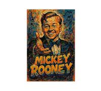 ZYGNBHL Póster en lienzo con el actor de cine Mickey_Rooney, arte para pared, dormitorio, oficina, habitación, regalo, sin marco, 30,5 x 45,7 cm