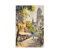 ZYGNBHL Póster en lienzo del Barcelona Park Güell | Introducción a la ciudad | Dormitorio | Baño | Oficina | Regalos de decoración de habitación | Sin marco, 30,5 x 45,7 cm