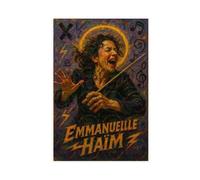 ZYGNBHL Póster impreso del conductor Emmanuelle_Haïm para habitación de adolescentes y niños, lienzo para pared, sin marco, 50,8 x 76,2 cm
