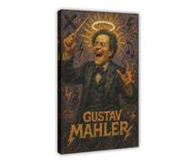 ZYGNBHL Póster impreso en lienzo para pared, diseño de director Gustav_Mahler para decoración del hogar, escuela, oficina, marco de 50,8 x 76,2 cm
