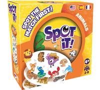 Zygomatic Spot It! Animals (2024 Refresh) - Eco-Sleeve Edition 5-in-1 Visual Perception Game for Quick Reflexes and Family Fun Ages 4+ 2-8 Players