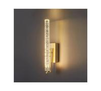 ZYGPH Aplique de Pared de Cristal de Lujo con luz LED Moderna de tocador de Cristal Burbuja, lámpara de Pared Larga Creativa nórdica para Dormitorio y baño, luz cálida