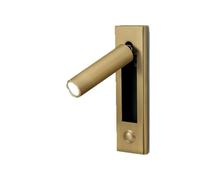 ZYGPH Aplique de Pared LED Giratorio de 350°: lámpara de Lectura Plegable de 3 W para Dormitorio y decoración de Hotel, lámpara de Noche con cableado, luz de Pared Que Ahorra Espacio.