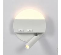 ZYGPH Aplique de Pared LED Moderno con Interruptor, luz de Lectura giratoria de 3000 K, diseño de Aluminio Resistente para Dormitorio y Sala de Estar, Acabado Oscuro (Izquierda)