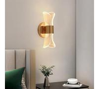 ZYGPH Aplique de Pared Lineal de Color Negro norteño Largo en Metal Moderno, Aplique de Pared LED de Intensidad Variable para Dormitorio, iluminación Dorada del Centro de la mesita de Noche.