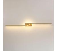 ZYGPH Aplique Lineal Moderno LED de 3000 K, iluminación de Pared de Aluminio, lámpara de Pared Minimalista de Banda Larga para Dormitorio, Sala de Estar, baño y Pasillo (Dorado, 100 cm)