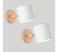 ZYGPH Apliques de Pared Ajustables para Interior de 2 Piezas - Apliques de Madera con Pantalla metálica - Elegantes focos para Sala de Estar, mesita de Noche, Oficina y Lectura - Gris (Verde 1 Pieza)