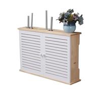 ZYGPH Caja de Almacenamiento Grande para Router WiFi, Montaje en Pared, Organizador de routers, contenedor para gestión de Cables, Estante Flotante Decorativo Blanco Creativo, 9 tamaños