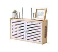ZYGPH Caja de Almacenamiento Grande para Router WiFi, Montaje en Pared, Organizador de routers, contenedor para gestión de Cables, Estante Flotante Decorativo Blanco Creativo, 9 tamaños