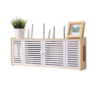 ZYGPH Caja de Almacenamiento Grande para Router WiFi, Montaje en Pared, Organizador de routers, contenedor para gestión de Cables, Estante Flotante Decorativo Blanco Creativo, 9 tamaños