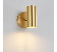 ZYGPH Lámpara de Lectura LED de Pared Ajustable, lámpara de Noche giratoria con Base E27, Foco de Pared para Dormitorio, cabecero, Pasillo, escaleras, decoración de Hotel (Dorado)