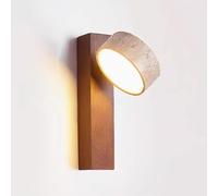ZYGPH Lámpara de Pared LED de Estilo japonés: lámpara de Lectura nórdica de Madera Maciza con Base giratoria, iluminación de tocador rústica para baño y Dormitorio, diseño con cordón.