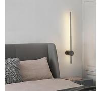 ZYGPH Lámparas de baño Negras, giratorias 350°, Doradas, para tocador, LED, Modernas, de Pared, cepilladas, para Espejo (Color: 3 Colores cambiantes, tamaño: 1 Unidad, Negra, 30 cm)