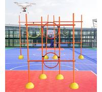 ZYGPH Liga de Carreras de Drones, Carrera de Obstáculos de Drones, Equipo de Práctica de Aeromodelismo Fácil de Construir Entusiastas del Mundo de los Videojuegos - Portátil y Práctico