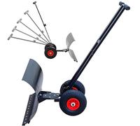ZYGPH Pala quitanieves metálica con Ruedas, Resistente y multitemporada, de Acero de 73 cm, Ideal para Nieve, Grava, Arena y Grava.