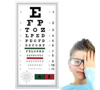 ZYGPH Tabla optométrica logarítmica estándar con Caja de luz LED, sin decoloración ni Reflejos, para Pruebas de visión precisas en casa, en el Hospital y en la clínica.