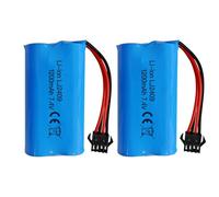 ZYGY 2PCS 7.4V 1200mAh SM-4P Plug Batería de Alta Velocidad para EC08 Barco de Control Remoto/Modelo de Barco/Modelo de Coche