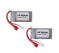 ZYGY 2PCS 7.4V 2000 mAh batería de Litio para 9203E 9204E 9205E 9203E 9204E 9205E 9206E 2995 YC300 HM101 25-DJ02 9125 S920 S921 HB101 WLToys Control Remoto de batería de Drones