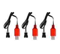 ZYGY 3PCS 7.4V Cable de Carga USB del Enchufe SM - 4P para el vehículo Todoterreno M416 Electric Gel Ball Blaster Battery Charger para el vehículo Modelo DE36W DE65 HM202 EC08 EC16 DE85RC