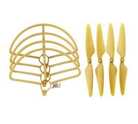 ZYGY 4X CW CCW Hélice Propulsor & 4XProtección de Hélice Propeller Guards para Hubsan H501S H501A H501C H501M H501S W H501S Pro RC Quadcopter Repuesto Drone Repuesto-Oro