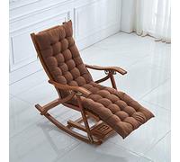 ZYHA Cojín para Silla con Respaldo Alto Jardín Microfibra Cómodo Mecedora Patio Exterior Cojín con Tumbona Cojín de Asiento reclinable Acolchado Grueso con Respaldo 125x48cm Rojo 1 Piezas