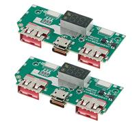 ZYHARUKO 2 módulos de carga rápida con pantalla digital de 5 V 3 A, IP5356, USB C, USB PD2.0, carga de pantalla digital