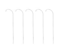 ZYHARUKO 5 agujas de cuentas curvas portátiles para niños, proyectos de manualidades, acero inoxidable, cabeza redonda, suministros de manualidades, aguja de acero inoxidable