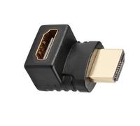 ZYHARUKO Adaptador de 90 grados compatible con HDTV que ahorra espacio para consolas de juegos montadas en la pared, monitores de computadora, resistente compatible con HDTV, acoplador macho a hembra