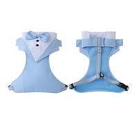 ZYHARUKO Arnés de entrenamiento para cachorros para razas pequeñas, diseño de pajarita, ajuste ajustable con hebillas seguras y tela transpirable, chaleco transpirable para perro para caminar al aire