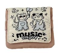 ZYHARUKO Bolsas para mujer, bonita bolsa de almacenamiento portátil de dibujos animados para servilletas sanitarias y cosméticos, bolsa organizadora compacta para viajes o uso diario, Concierto para