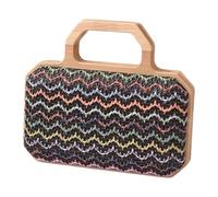 ZYHARUKO Bolso de playa de paja para mujer, bolso de hombro simple, cruzado, vacaciones, elegante, mensajero, compras, citas, mujer, bandolera, elegante, paja, playa, vacaciones, Black, One Size
