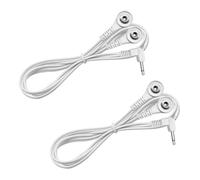 ZYHARUKO Cable de repuesto TENS de doble conexión, 2,5 mm, 3. Se conecta a 3. Electrodos de presión para estimulación muscular eléctrica, terapias, núcleos de cobre, alambre de electrodo