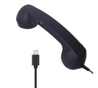ZYHARUKO Cable retro para teléfonos tipo C, botón de llamada física, diseño ergonómico, conectores directos para conversaciones claras, receptor retro
