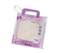 ZYHARUKO Cartera de almacenamiento pequeña contemporánea para tarjetas, baratijas, llaves con patrones alegres, funda de almacenamiento para fotos, funda creativa para fotos, Purple, One Size