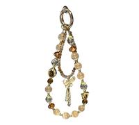 ZYHARUKO Correa decorativa elegante para teléfono, multiuso, decoración móvil, cordón con cuentas para teléfonos inteligentes, viajes, uso al aire libre