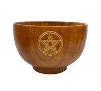 ZYHARUKO Cuenco de madera para decoración de altares, vajilla ritual para mostrar cristales, almacenar adivinación, herramienta astrológica, juego de mesa, suministros de accesorios de bruja