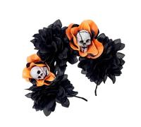 ZYHARUKO Diadema de corona de flores de Halloween Cincos Des Mayoes, disfraz de fiesta Dias Des Los Muerto, accesorio de fotografía, diadema de corona de flores para mujer