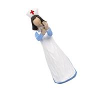 ZYHARUKO Figura de enfermera de resinas con lámpara de corazón, escultura de Acción de Gracias, día de enfermeras, hospital, estatua profesional de enfermera, regalo de Acción de Gracias