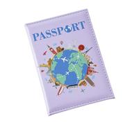 ZYHARUKO Fundas para pasaportes, de piel sintética, tarjetero, impresión a color, fundas para pasaportes globales, accesorios de viaje para mujeres y hombres, impresión a color, cubierta global para