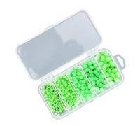 ZYHARUKO Juego de 375 cuentas de pesca, señuelos de mar suaves y brillantes, huevos verdes, herramienta esencial para pesca