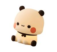 ZYHARUKO Lámpara de noche de silicona con forma de panda recargable por USB, ideal para crear una atmósfera cálida lámpara con sensor táctil