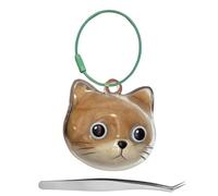 ZYHARUKO Llavero compacto de almacenamiento de pelo de mascotas, botella transparente para recuerdos de mascotas y gato amado presente de gato recordatorio de pelo de gato propietario de cadena