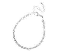 ZYHARUKO Sofisticada cadena de malla de acero con cierre ajustable de cristal, joyería de moda, cadena de muñeca de malla para uso a largo plazo, cadena de mano de alambre ligero, talla única, como se